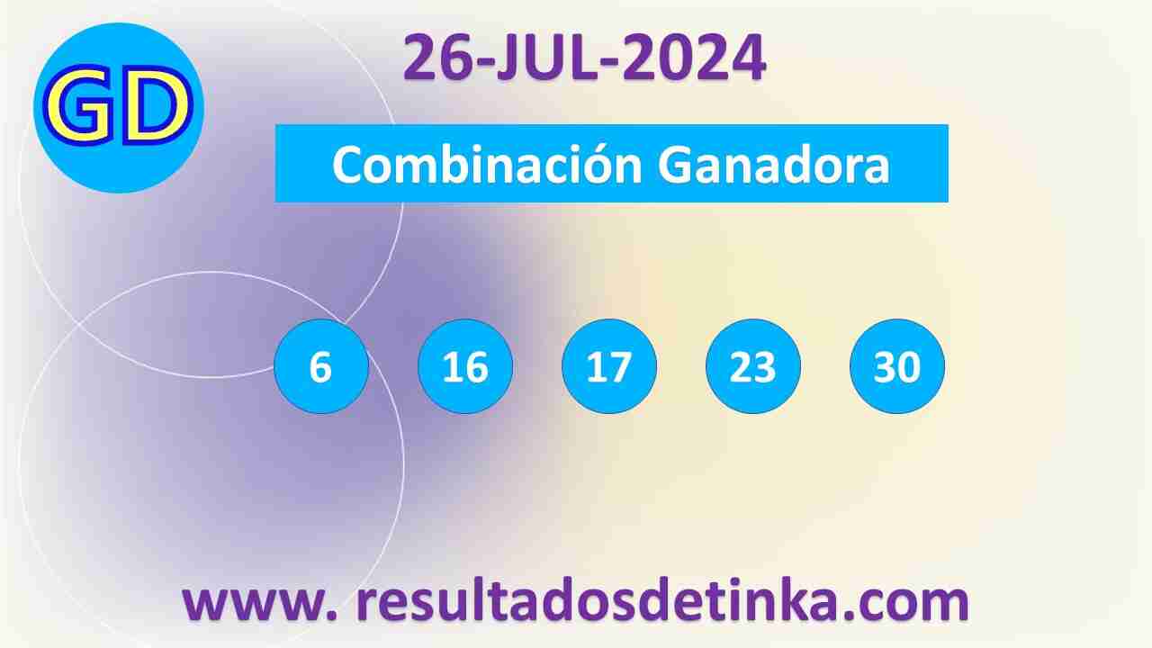 Resultados Lotería Intralot de Perú del Viernes 26 de Julio de 2024
