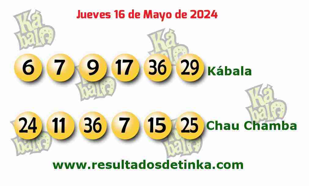 Kábala del Jueves 16 de Mayo de 2024