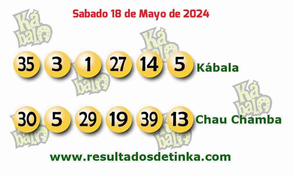 Kábala del Sábado 18 de Mayo de 2024