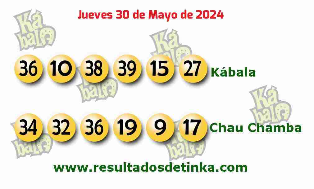 Kábala del Jueves 30 de Mayo de 2024