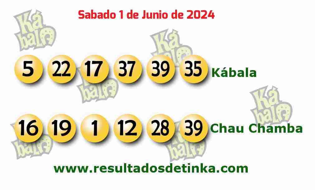 Kábala del Sábado 1 de Junio de 2024