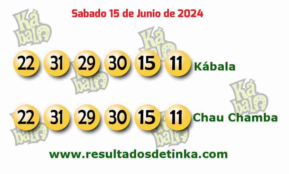 Kábala del Sábado 15 de Junio de 2024