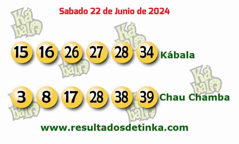 Kábala del Sábado 22 de Junio de 2024