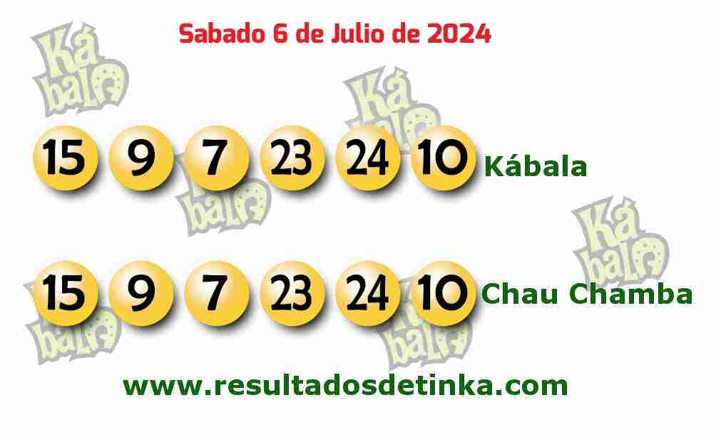 Kábala del Sábado 6 de Julio de 2024