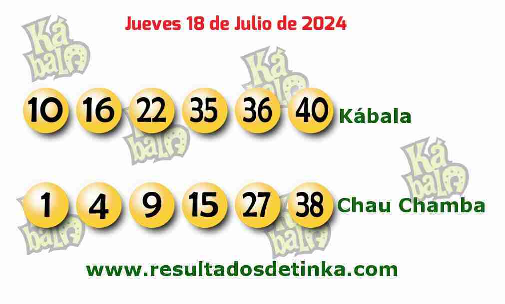 Kábala del Jueves 18 de Julio de 2024