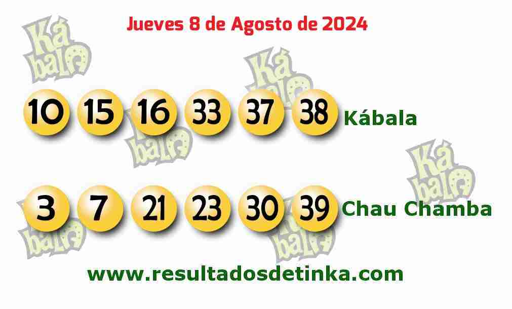 Kábala del Jueves 8 de Agosto de 2024