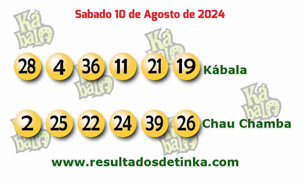 Kábala del Sábado 10 de Agosto de 2024