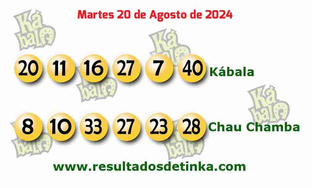 Kábala del Martes 20 de Agosto de 2024