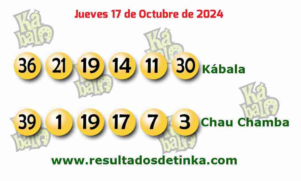 Kábala del Jueves 17 de Octubre de 2024