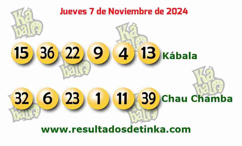 Kábala del Jueves 7 de Noviembre de 2024