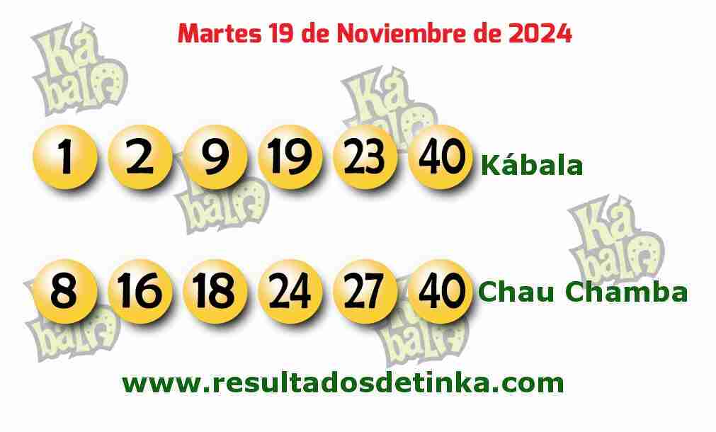 Kábala del Martes 19 de Noviembre de 2024