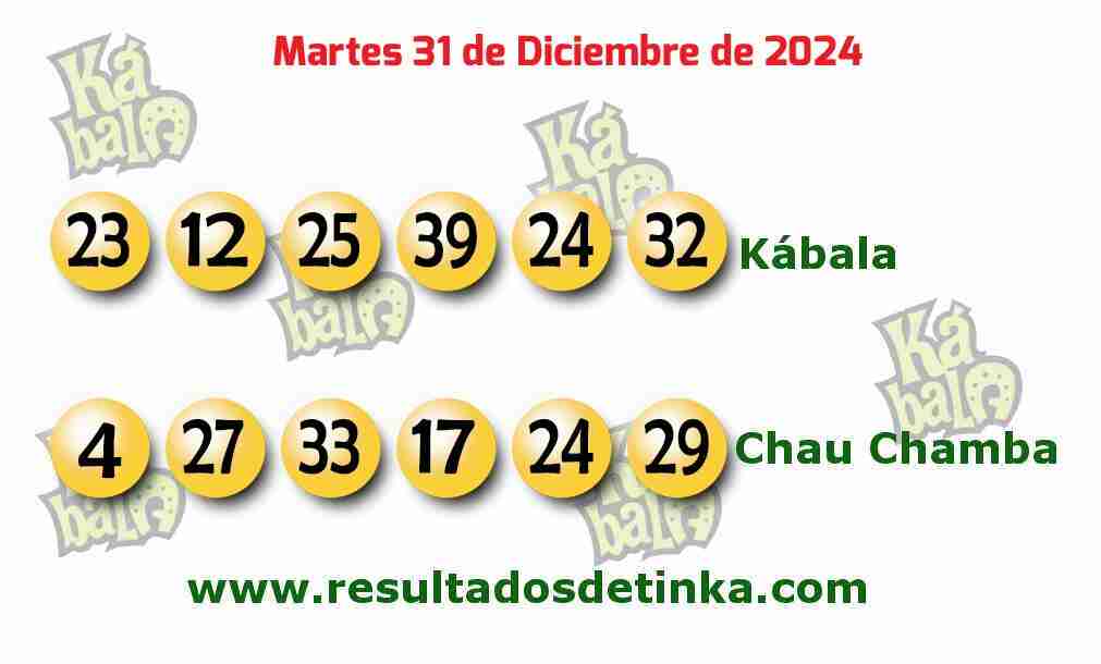 Kábala del Martes 31 de Diciembre de 2024