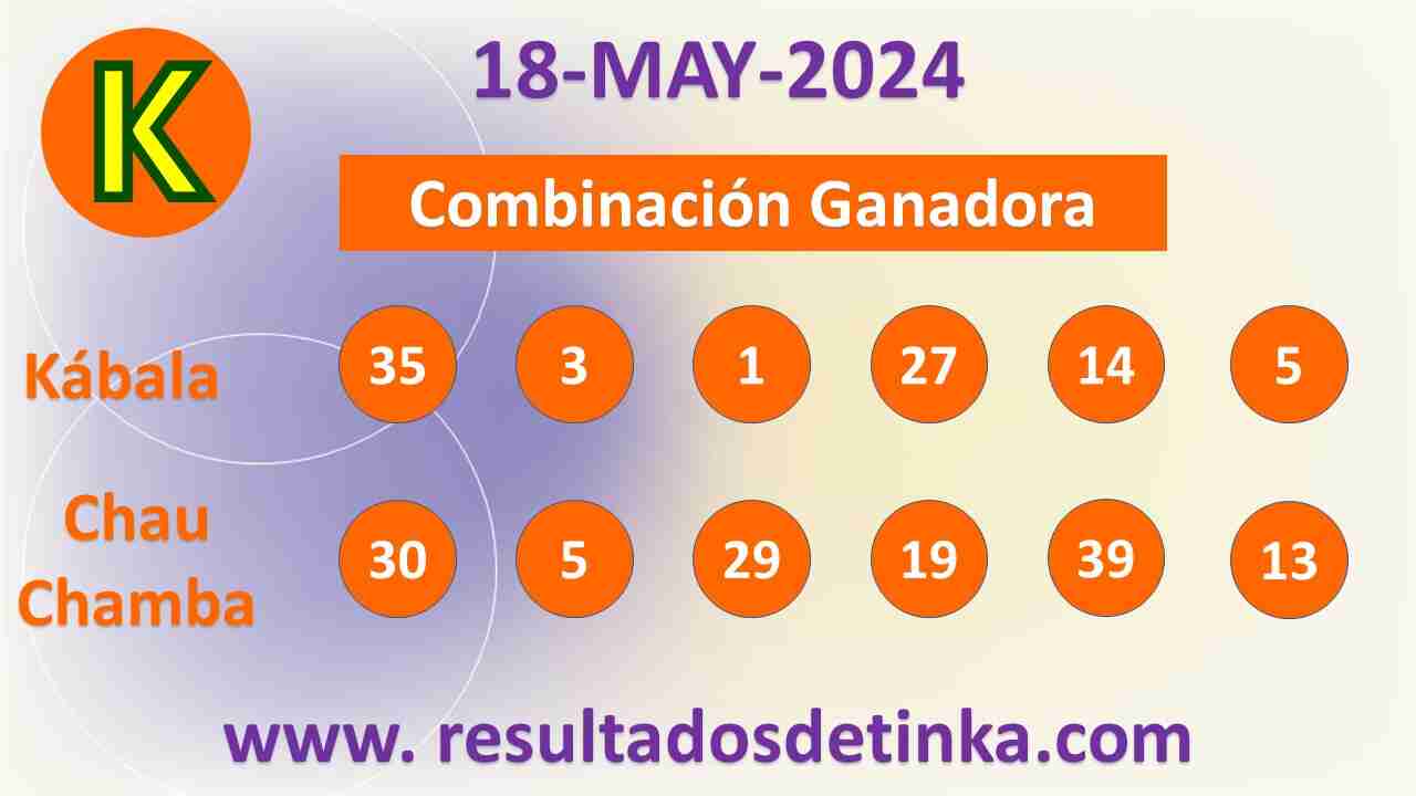 Kábala del Sábado 18 de Mayo de 2024