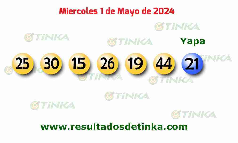 Tinka del Miércoles 1 de Mayo de 2024