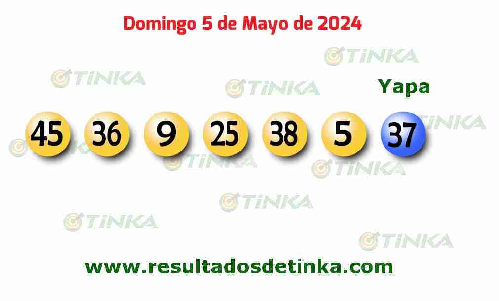 Tinka del Domingo 5 de Mayo de 2024