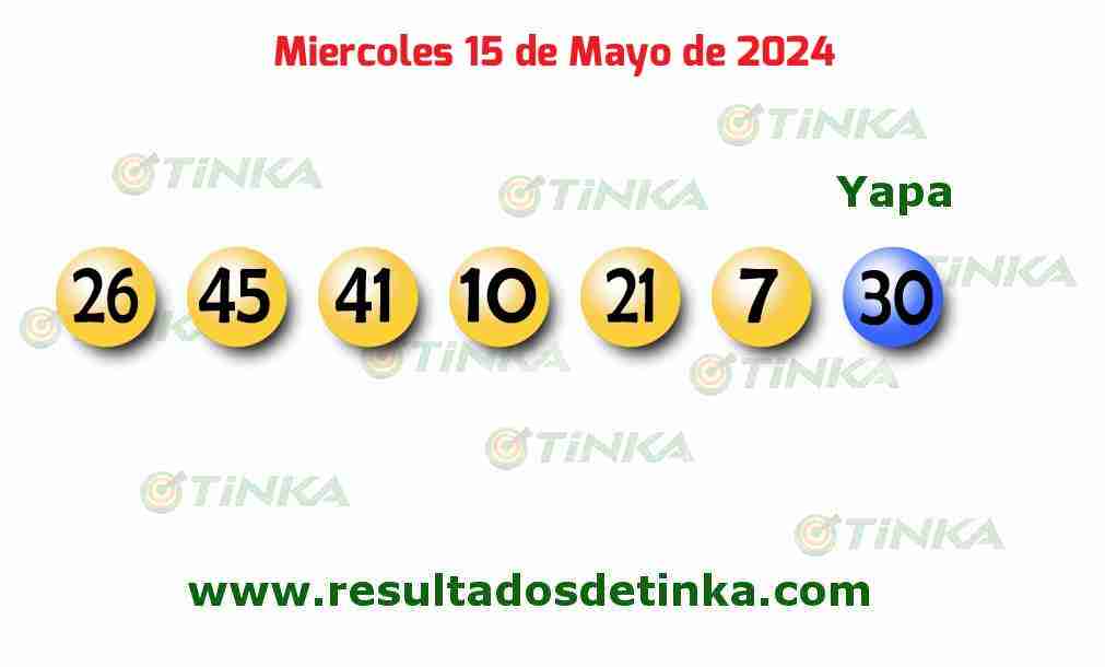 Tinka del Miércoles 15 de Mayo de 2024