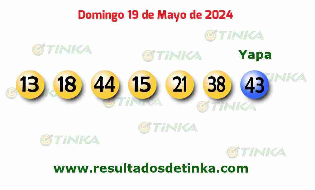 Tinka del Domingo 19 de Mayo de 2024