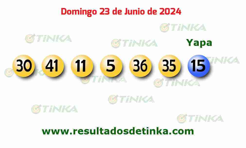 Tinka del Domingo 23 de Junio de 2024