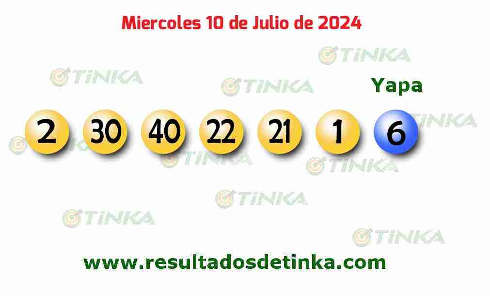 Tinka del Miércoles 10 de Julio de 2024