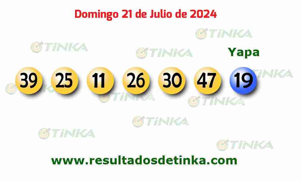 Tinka del Domingo 21 de Julio de 2024