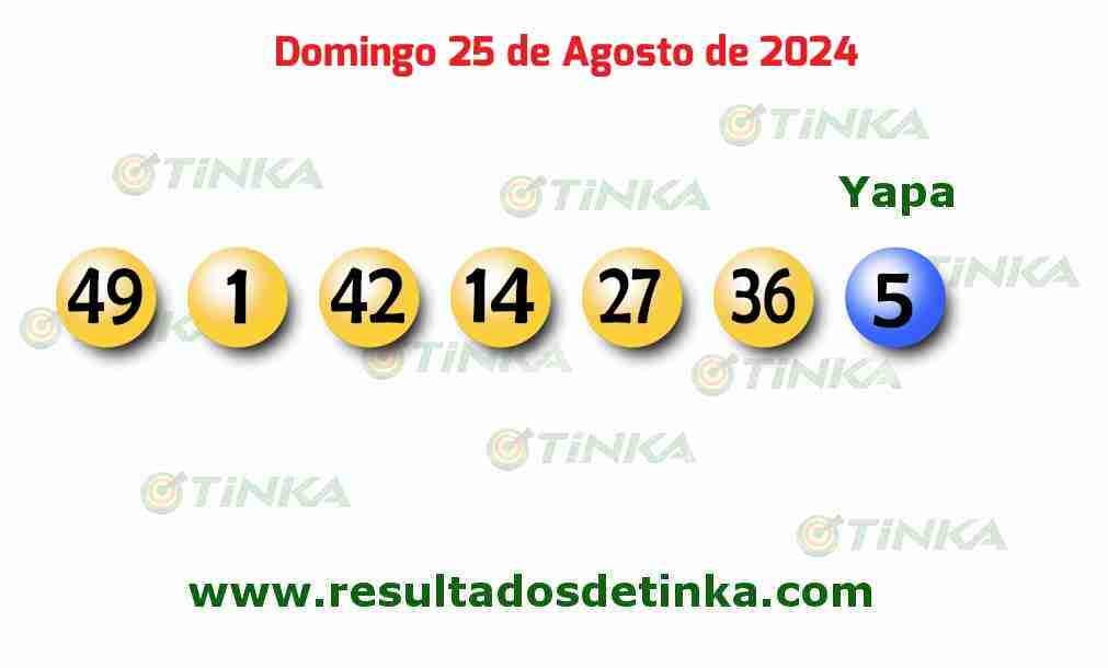 Tinka del Domingo 25 de Agosto de 2024