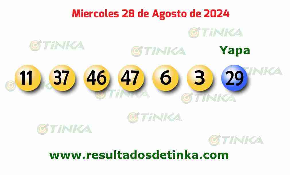 Tinka del Miércoles 28 de Agosto de 2024