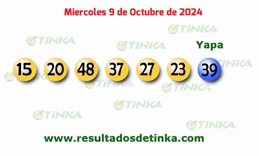 Tinka del Miércoles 9 de Octubre de 2024