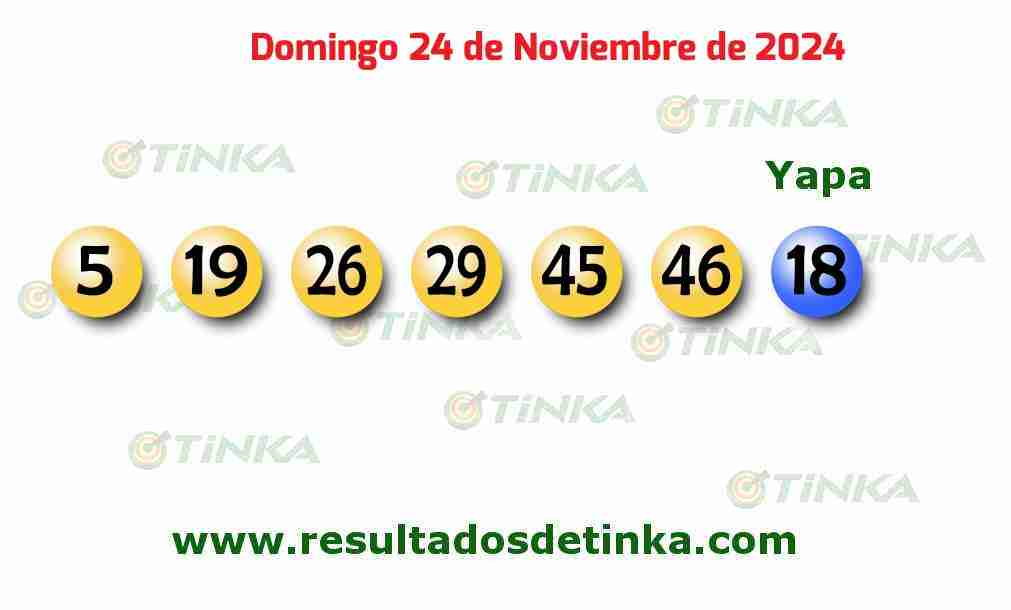 Tinka del Domingo 24 de Noviembre de 2024