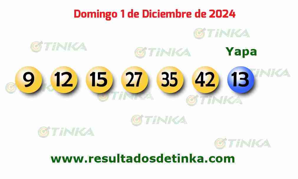 Tinka del Domingo 1 de Diciembre de 2024