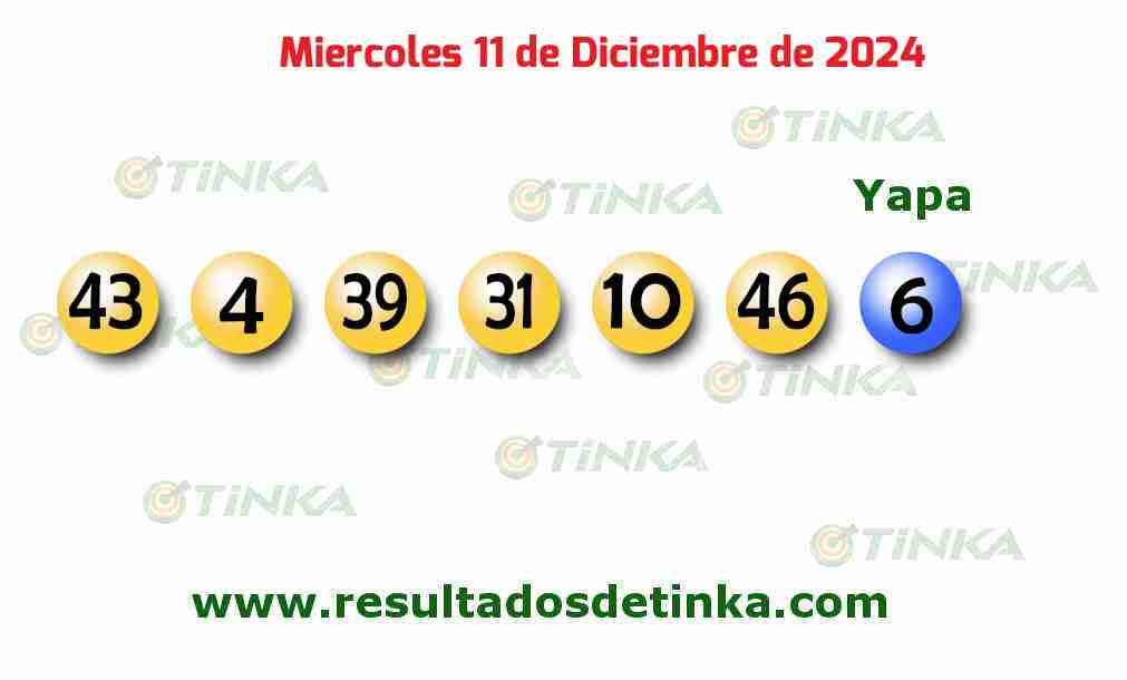 Tinka del Miércoles 11 de Diciembre de 2024