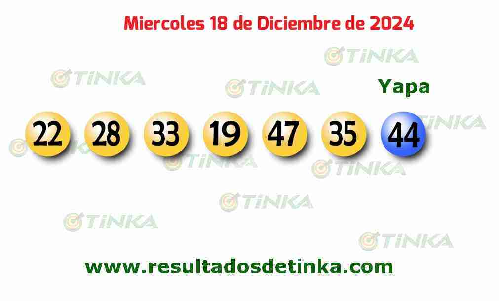 Tinka del Miércoles 18 de Diciembre de 2024