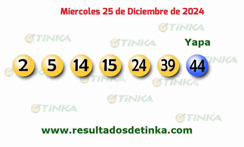 Tinka del Miércoles 25 de Diciembre de 2024