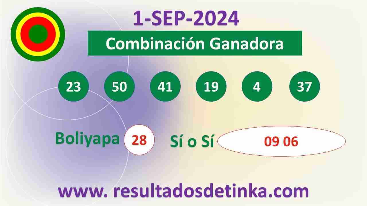 Tinka del Domingo 1 de Septiembre de 2024