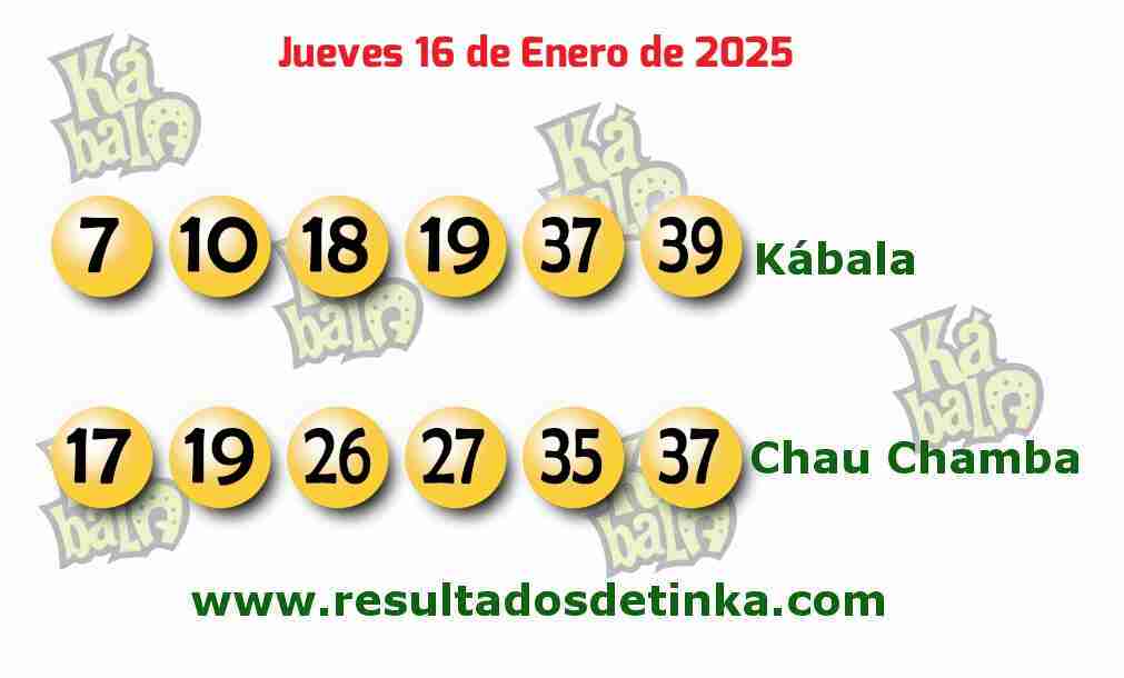 Kábala del Jueves 16 de Enero de 2025