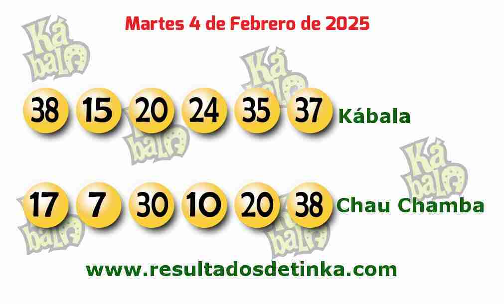 Kábala del Martes 4 de Febrero de 2025