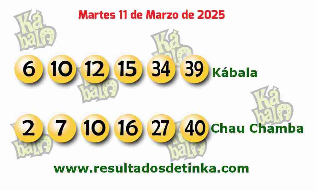 Kábala del Martes 11 de Marzo de 2025