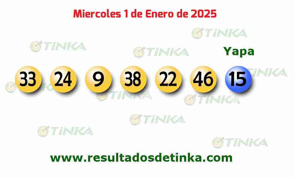 Tinka del Miércoles 1 de Enero de 2025