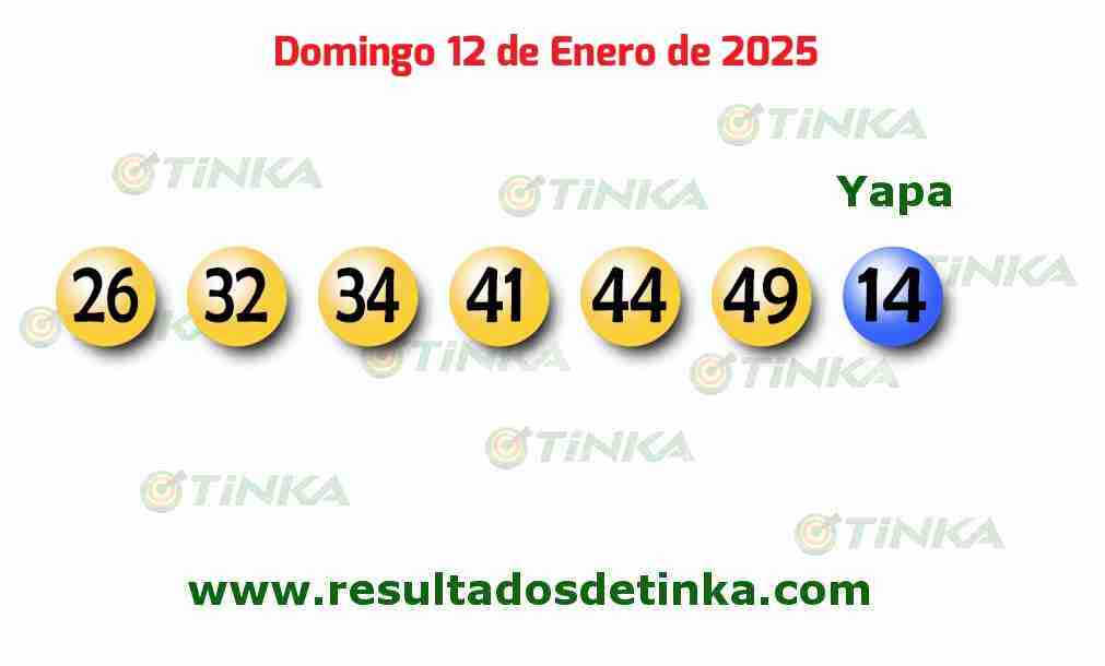 Tinka del Domingo 12 de Enero de 2025