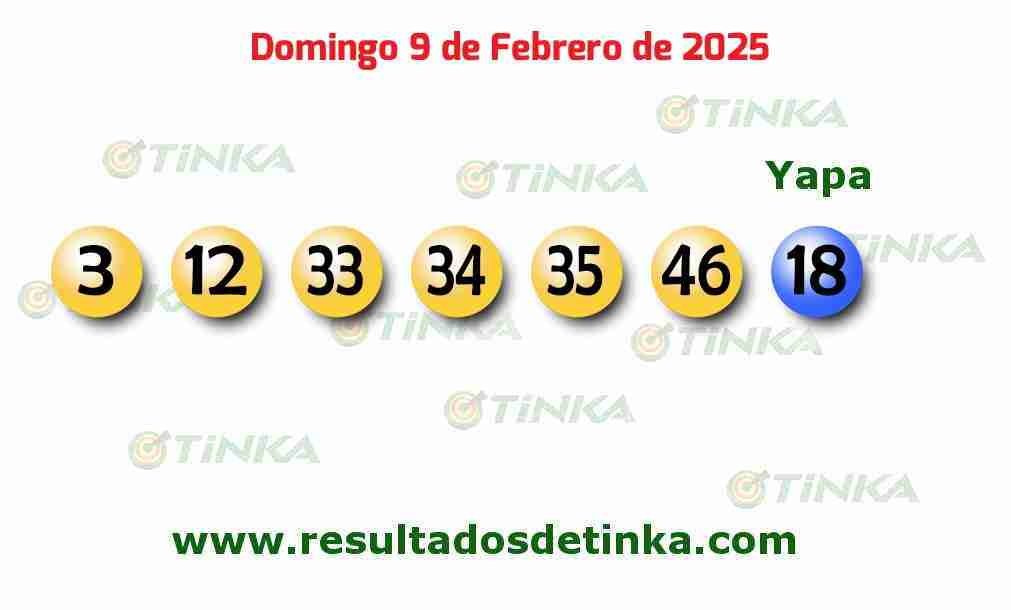 Tinka del Domingo 9 de Febrero de 2025