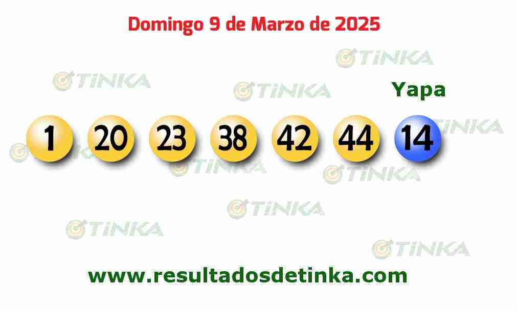 Tinka del Domingo 9 de Marzo de 2025